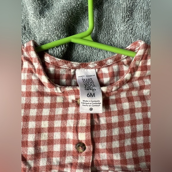 Carter's orange and White Checkered Dress - Picture 2 of 3